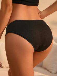 7pcs Solid Bow Front Ribbed Knit Panty - Multicolor - View 2