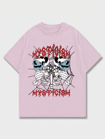 Street Life Guys Skull & Letter Graphic Tee