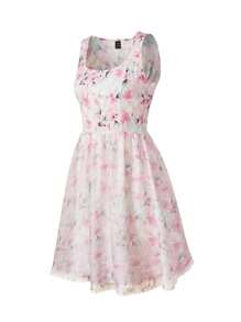 SHEIN Unity Floral Print Mesh Overlay Dress