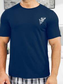 Men Plaid Print PJ Set - Multicolor - View 4