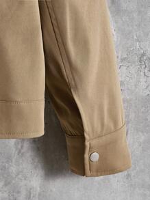 Manfinity VCAY Loose Fit Men's Color Block Flap Pocket Jacket (Without T-Shirt)