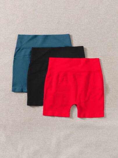 Easithlete 3入組寬腰帶騎行褲