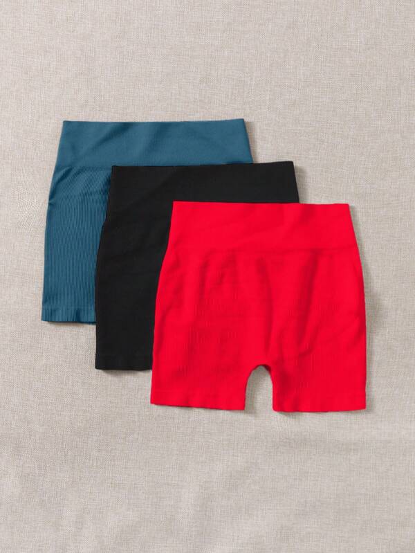 Easithlete 3入組寬腰帶騎行褲