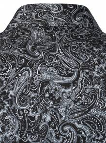 Manfinity LEGND Men Paisley Print Shirt Slim Fit Short Sleeve Button Up Graphic Floral Art Shirt For Husband - Multicolor - View 5