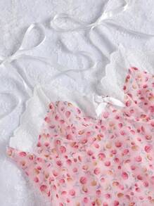 CottageSlumber 碎花印花吊带背心和短裤 节日季睡衣套装/睡衣套装