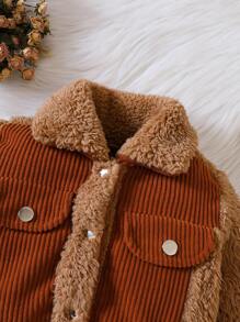 鈕扣純色嬰童（女）夾克 - 彩色 - 查看 3