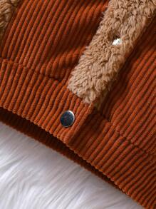 鈕扣純色嬰童（女）夾克 - 彩色 - 查看 6