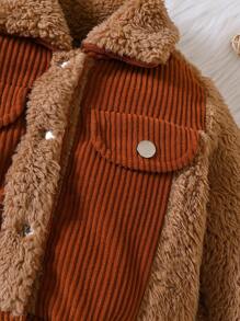 鈕扣純色嬰童（女）夾克 - 彩色 - 查看 8