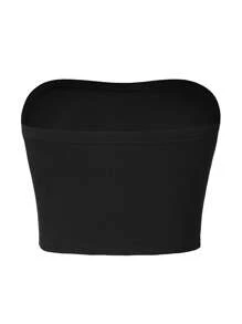 Rina Fox Halloween Rhinestone Skeleton Hand Pattern Tube Top - Black - View 2