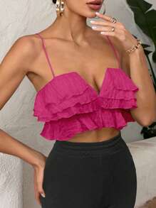 SHEIN SXY 荷葉邊吊帶上衣