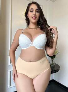 Plus 3 pièces Culotte À Lettres Sans Couture