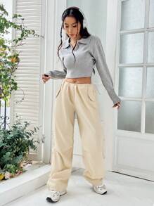 SHEIN Unity Solid Crop Jumper - Grey - View 4