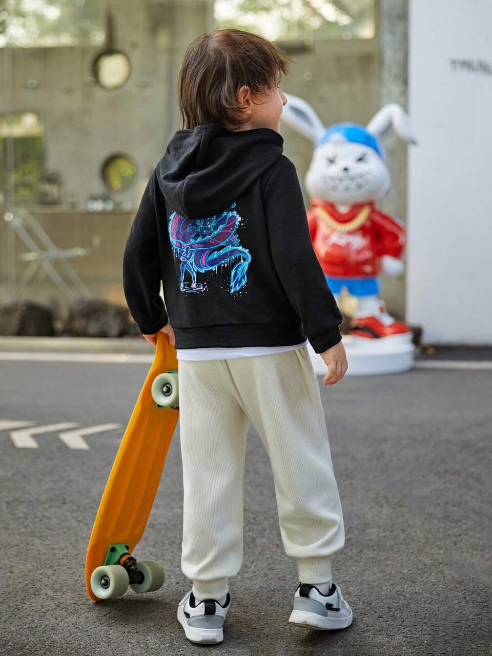 Young Boy Chinese Dragon Graphic Sweatshirt
