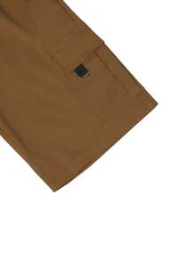 Manfinity Homme Loose Fit Men's Cargo Shorts With Flap Pockets And Drawstring Waist - Brown - View 6
