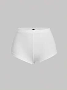 SHEIN ICON 蝴蝶圖案騎行褲 - 白色 - 查看 2