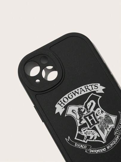 Harry Potter | ROMWE 1 pieza carcasa de teléfono TPU con gráfico de serpiente y letra compatible con iPhone