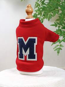 PETSIN 1st Pet Geborduurde Letter M Sweatshirt Jas Voor Honden & Katten