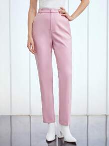 MOTF PREMIUM PINK SUIT PANTS WITHOUT BELT - Baby Pink - View 6