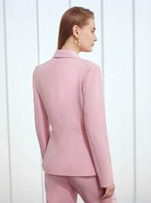 MOTF PREMIUM COLORBLOCK LAPEL BLAZER - Baby Pink - View 8