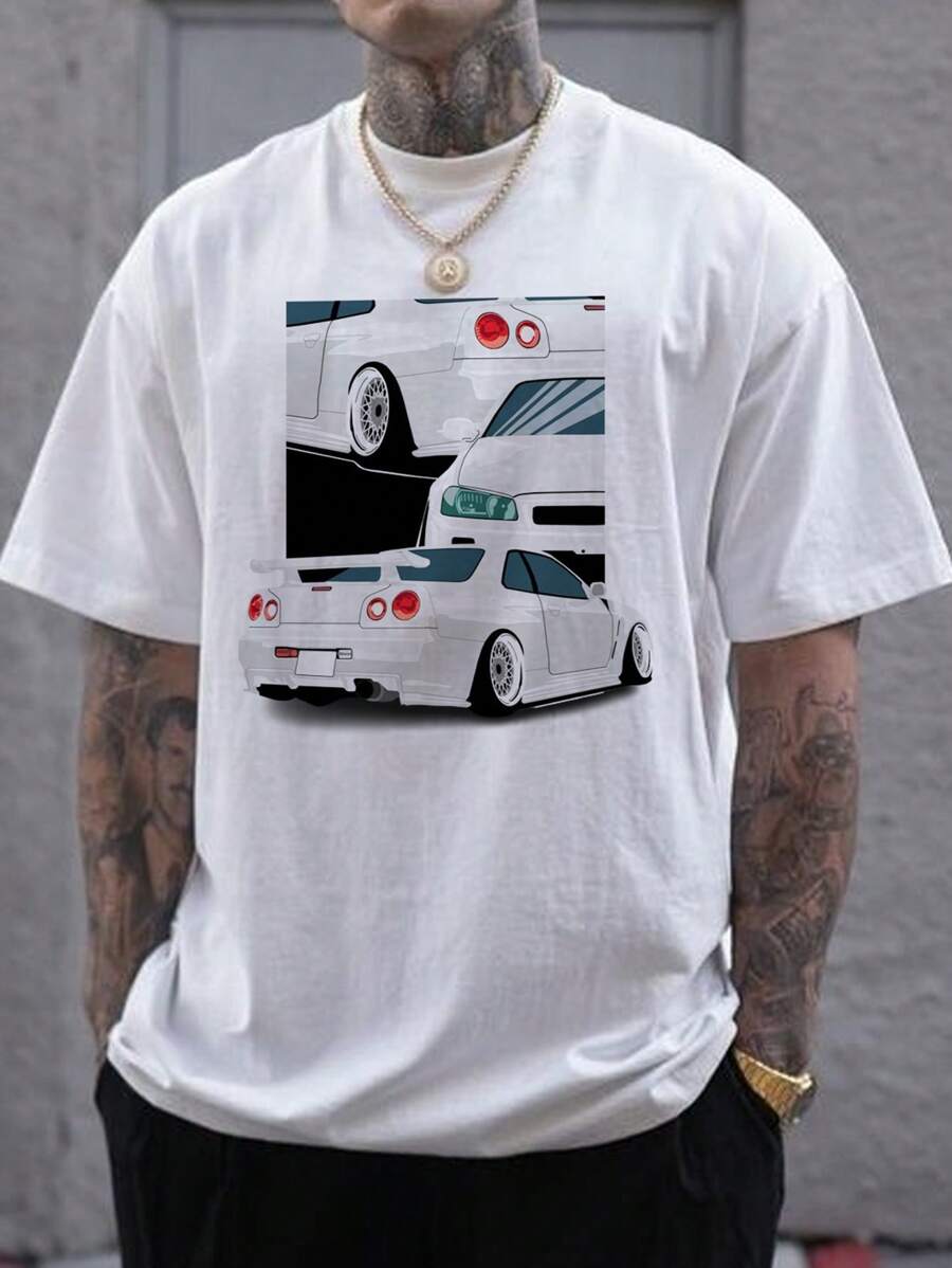 Men Car Print Tee