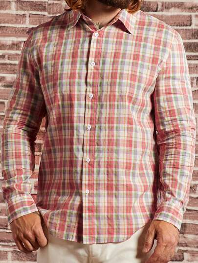 Manfinity NXTstreet 男士格紋印花襯衫