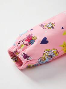 Cozy Pixies Baby Girls' Cartoon Animal Pattern Thickened Fleece Hooded Long Sleeve Jacket - Pink - View 6