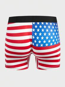 Men American Flag Print Boxer Brief - Multicolor - View 2