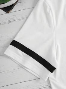 Manfinity Hypemode Men Lightning Print Tee & Shorts - Black and White - View 5