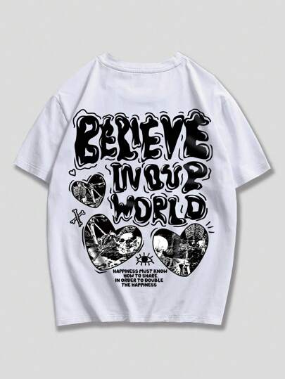 Street Life Men Slogan Graphic Tee, School