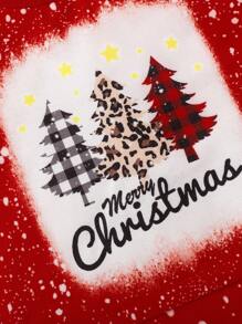 Baby Girl Christmas Print Sweatshirt - Red - View 5