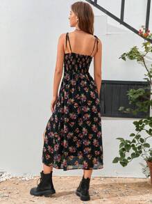 SHEIN VCAY 印花吊帶連衣裙 - 彩色 - 查看 2