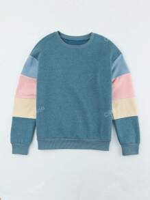 CILKOO Kleurblok Oversized Sweatshirts