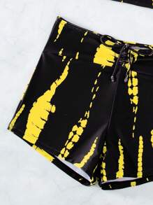 Swim Vcay Tie Dye Shorts Bikini Set For Summer Beach - Multicolor - View 3