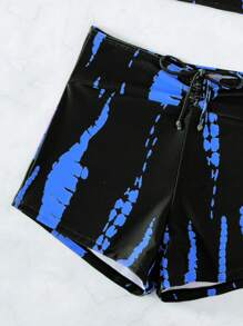 Tie Dye Shorts Bikini Set For Summer Beach