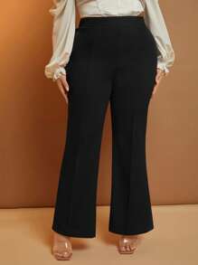 SHEIN SXY Talla grande Pantalones acampanados unicolor