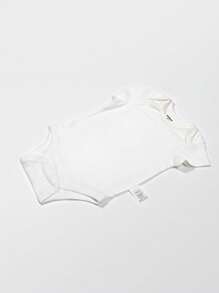 Bebé niña Body unicolor de cuello redondo - Blanco - Ver 5