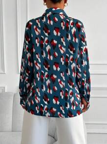EURMUSE Allover Print Button Front Shirt - Multicolor - View 2
