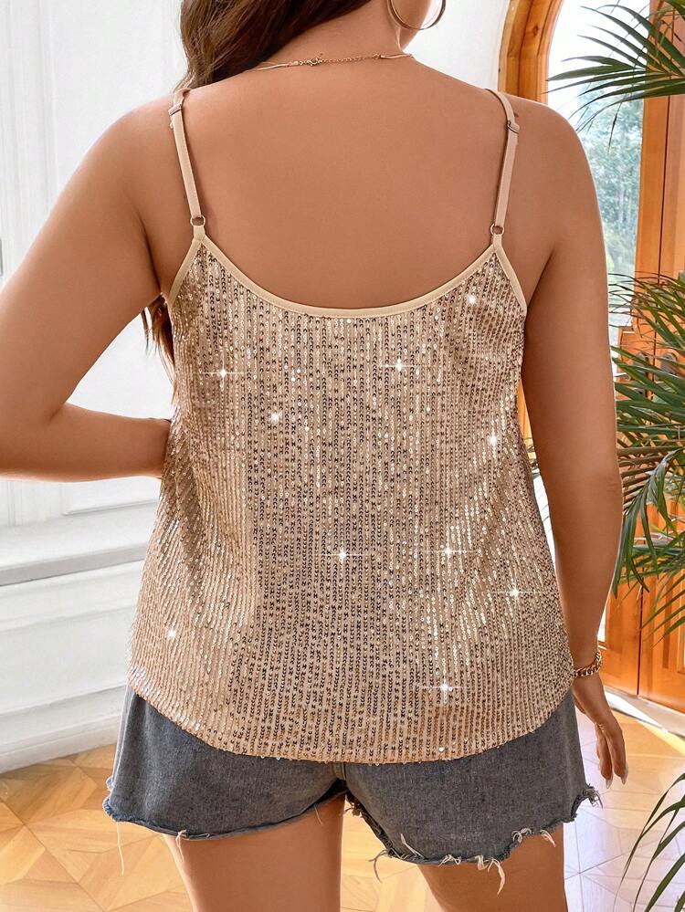 Plus Sequin Cami Top