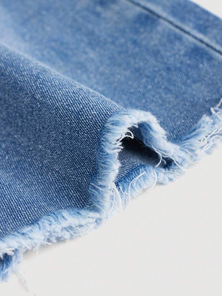 Teen Girl's Ripped Flared Jeans, Suitable For Daily Casual Wear In Summer