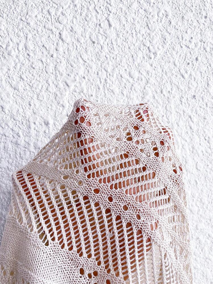 Plus Pointelle Knit Drop Shoulder Sweater Knit Pullover Fall Winter Sweater