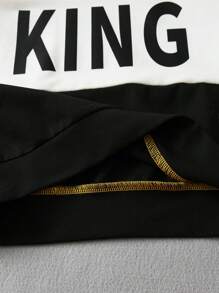 Chico joven 2 piezas/set Gorra de moda de color combinado con para otoño - Multicolor - Ver 3