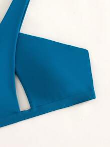 Thánh giá Áo bikini dây đeo cổ - Màu xanh lam - Xem 3