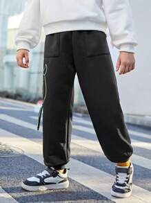 SHEIN 男大童卡通圖案衛褲