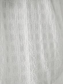 Mulvari Plus Solid Button Front Shirt Without Cami Top - White - View 7