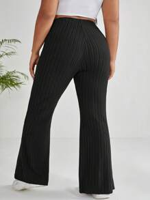 CovetEZ Cộng với quần ống loe màu đen - màu đen - Xem 2