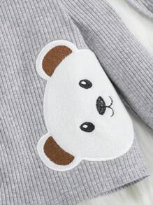 SHEIN Newborn Baby Boy Cartoon Graphic Tee & Hat & Bib