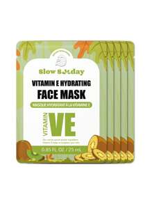 SlowSunday 保湿面膜，即刻提亮紧致抗衰老面膜，富含维生素B6、烟酰胺、维生素E的保湿SPA面膜，5片装，补水滋养，深层补水舒缓肌肤，韩妆，情人节礼物，斋月礼物，斋月聚会及礼品，派对理想之选 - VE - 查看 6