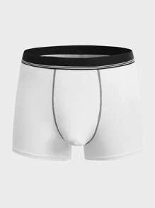 Extended Sizes Men 5pcs Contrast Tape Top-stitching Boxer Brief - Multicolor - View 5