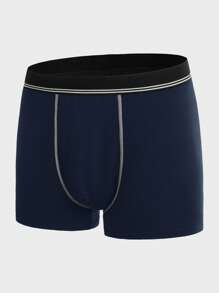 Extended Sizes Men 5pcs Contrast Tape Top-stitching Boxer Brief - Multicolor - View 7