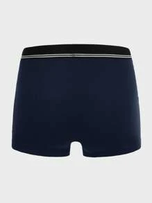 Extended Sizes Men 5pcs Contrast Tape Top-stitching Boxer Brief - Multicolor - View 11